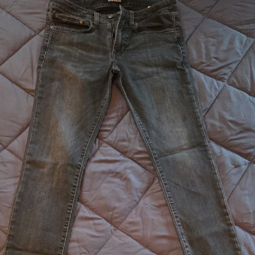 Mens Express Skinny 30x32 Gray Jeans